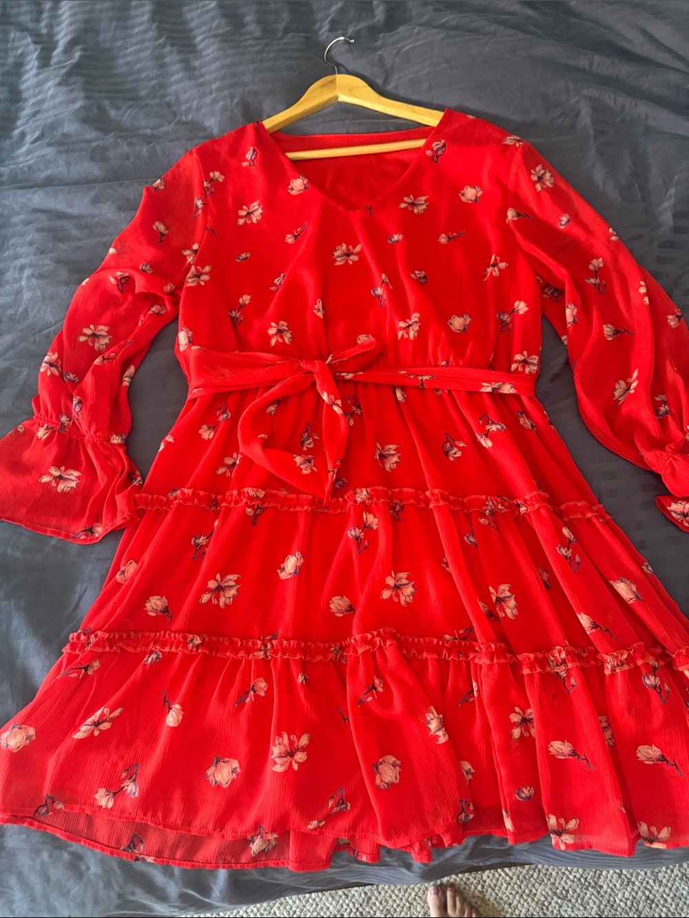 Floral Dress Red & flowers